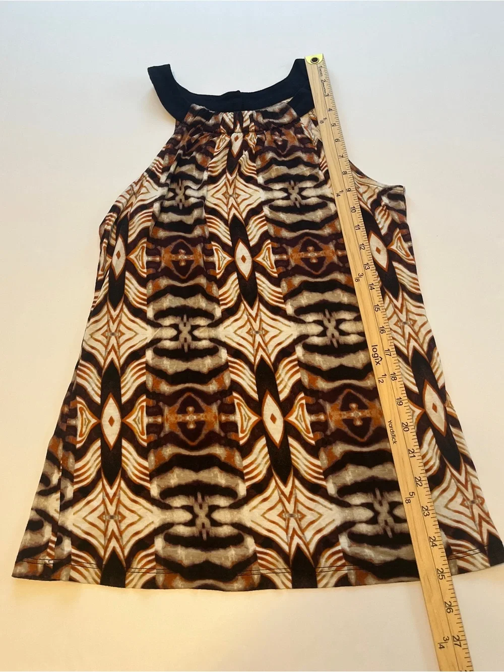 a.n.a Girls Geometric Halter tops in Black, Brown & Cream size PM